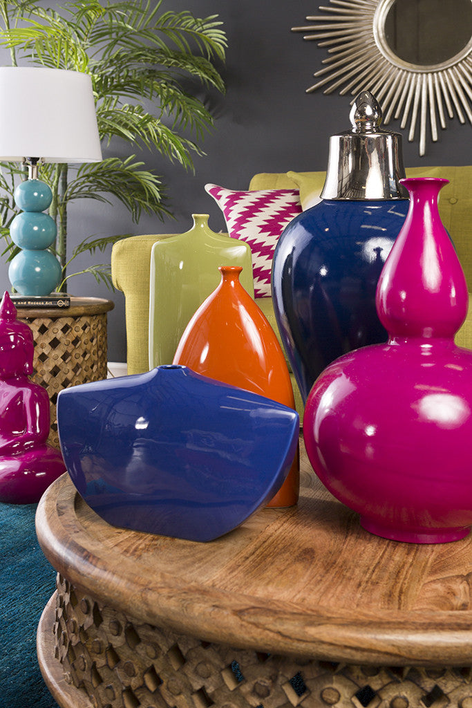 Anteros Ceramic Table Vase Eggplant