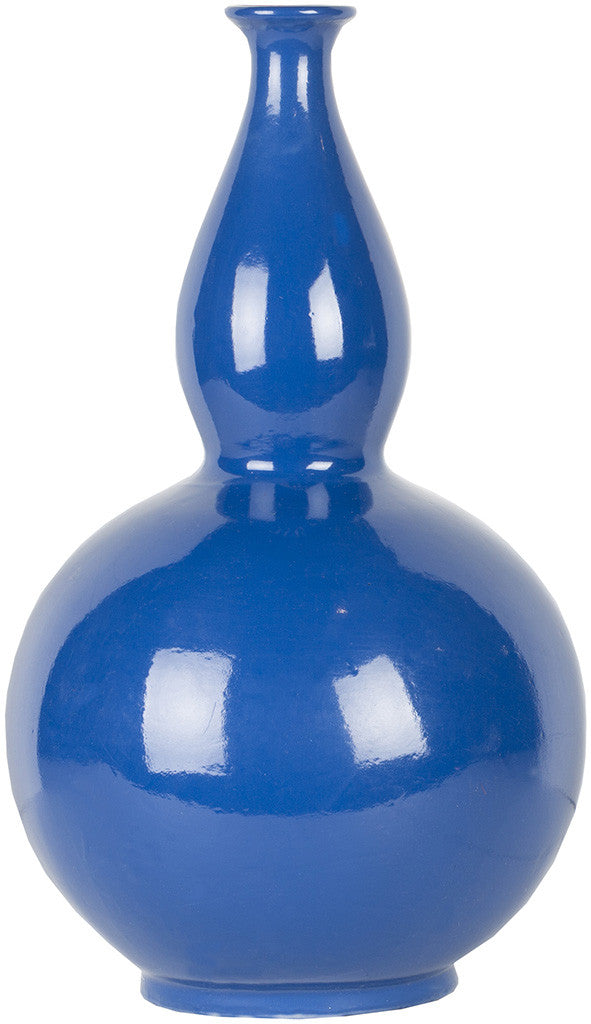 Anteros Ceramic Table Vase Cobalt