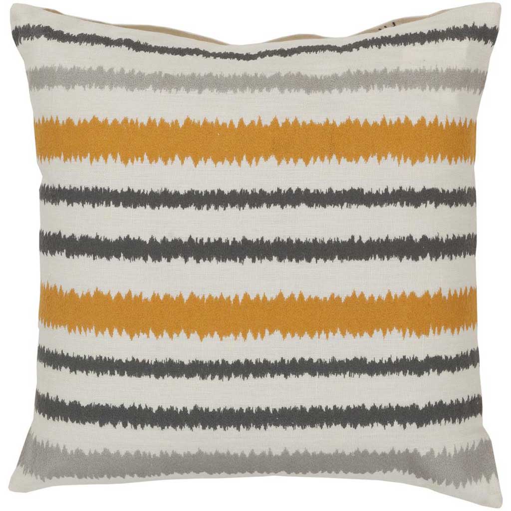 Vertical Stripes Ivory/Light Gray Pillow