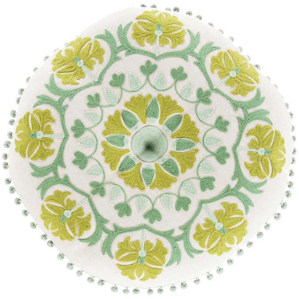 Mesmerizing Moroccan Beige/Moss Pillow