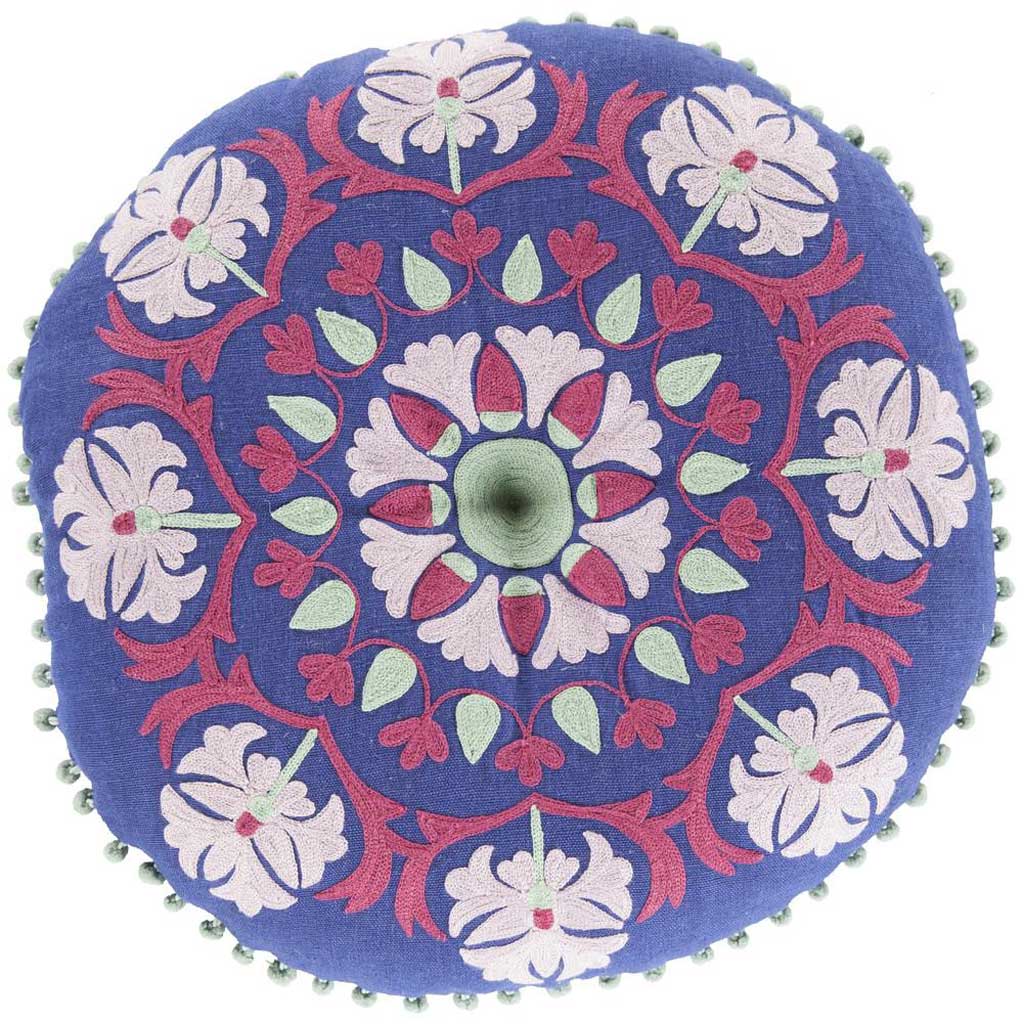 Mesmerizing Moroccan Iris/Magenta Pillow