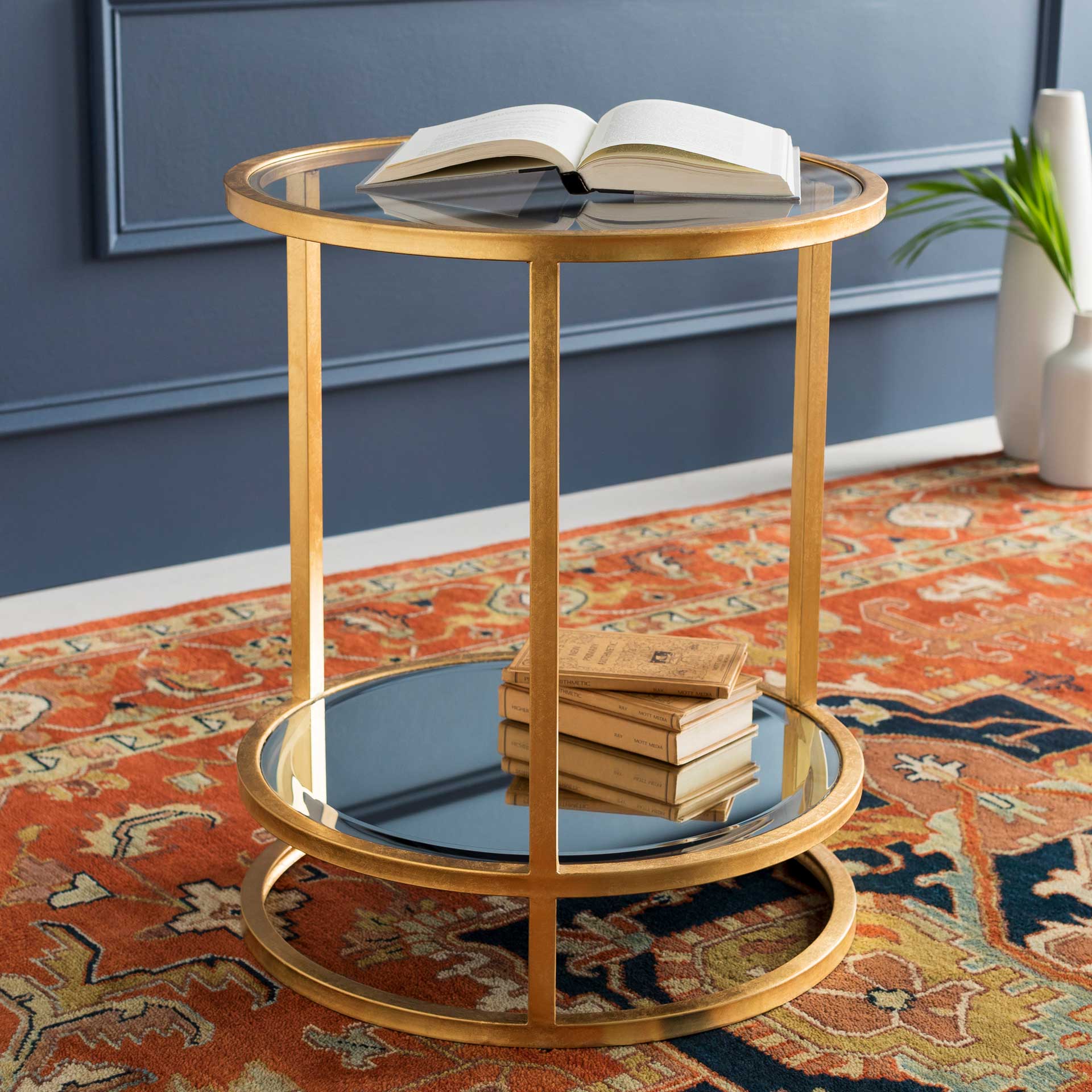 Asher Side Table Gold/Clear