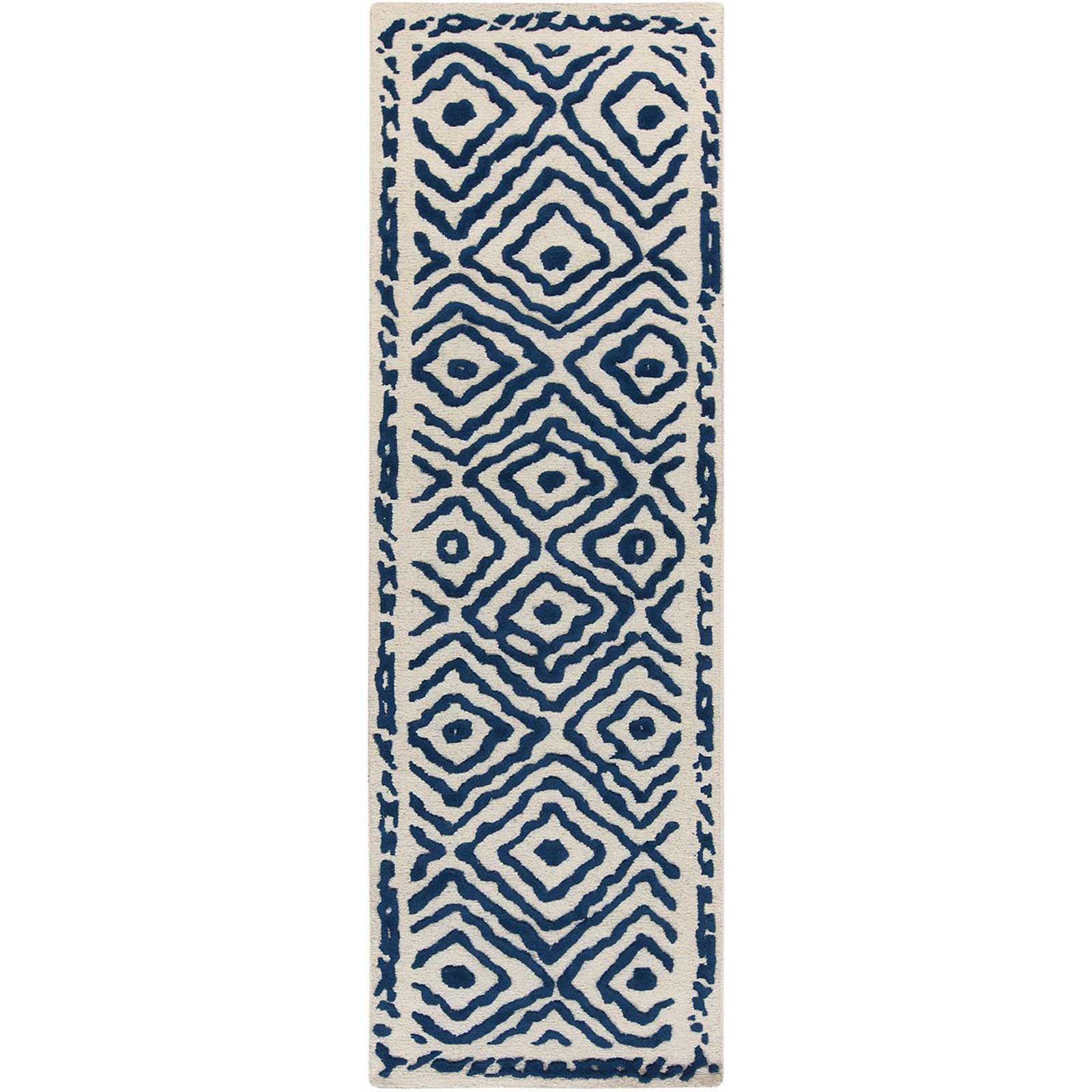 Atlas Cobalt/Beige Runner Rug