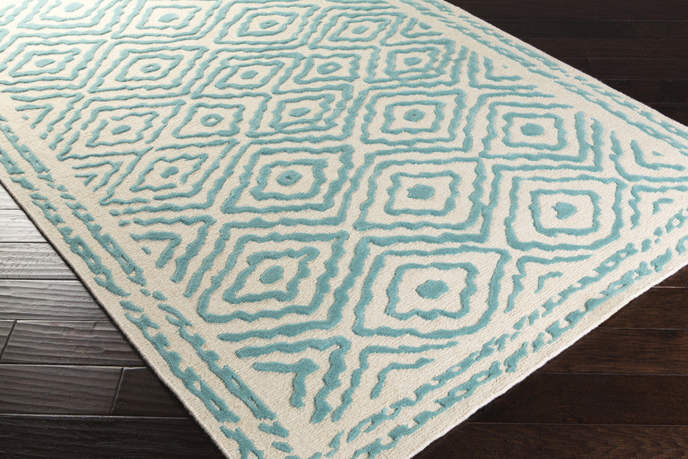 Atlas Teal/Beige Area Rug
