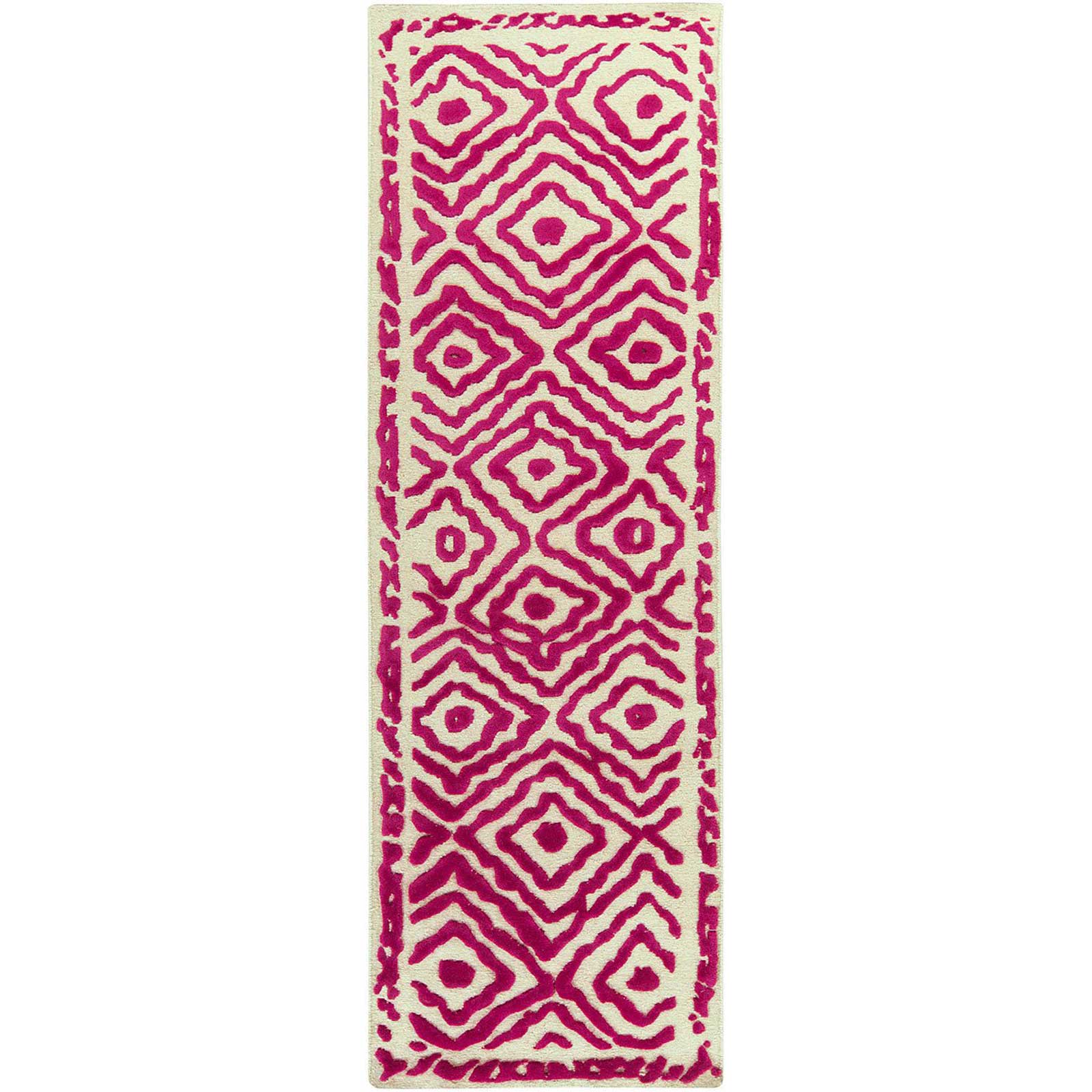 Atlas Magenta/Beige Runner Rug