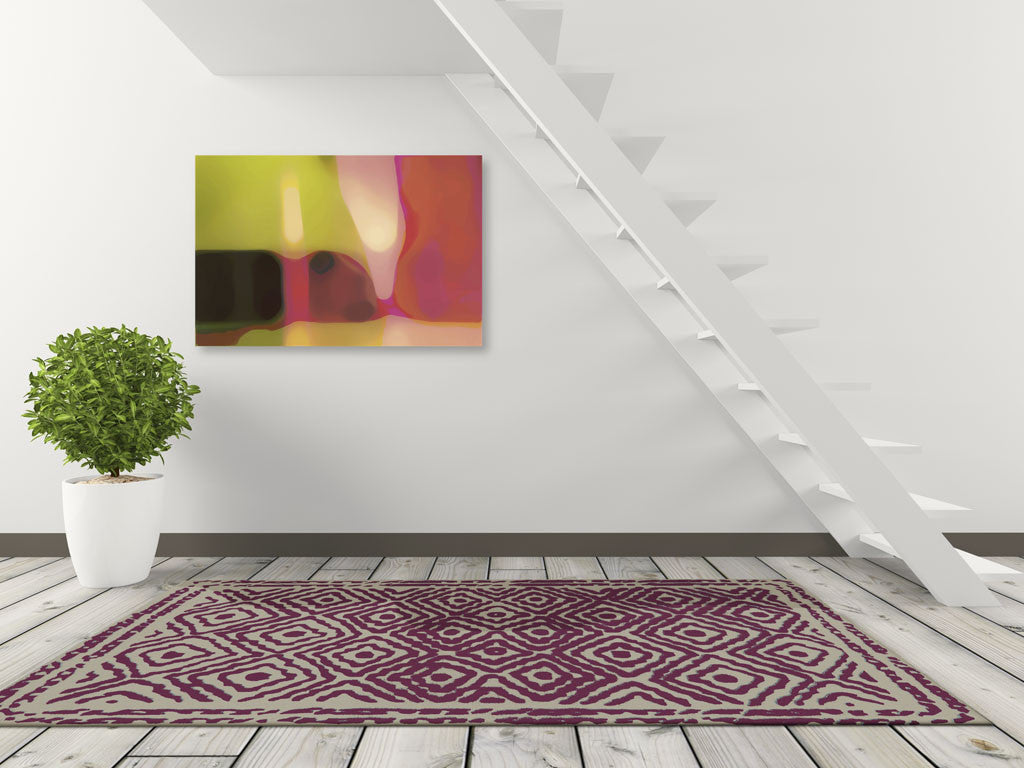 Atlas Magenta/Beige Area Rug