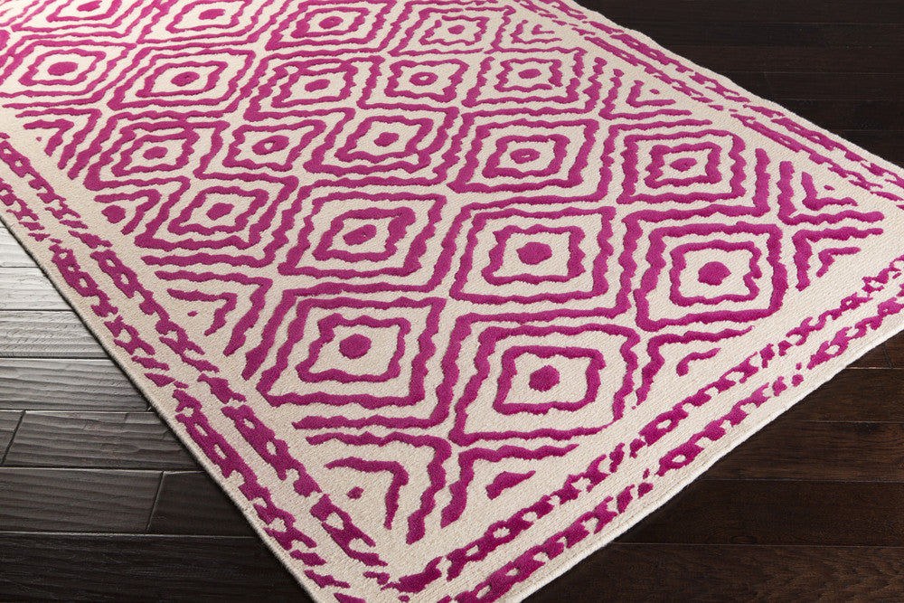Atlas Magenta/Beige Area Rug