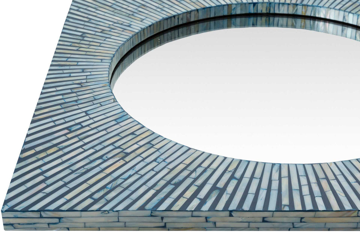 Averi Mirror Blue/Ivory