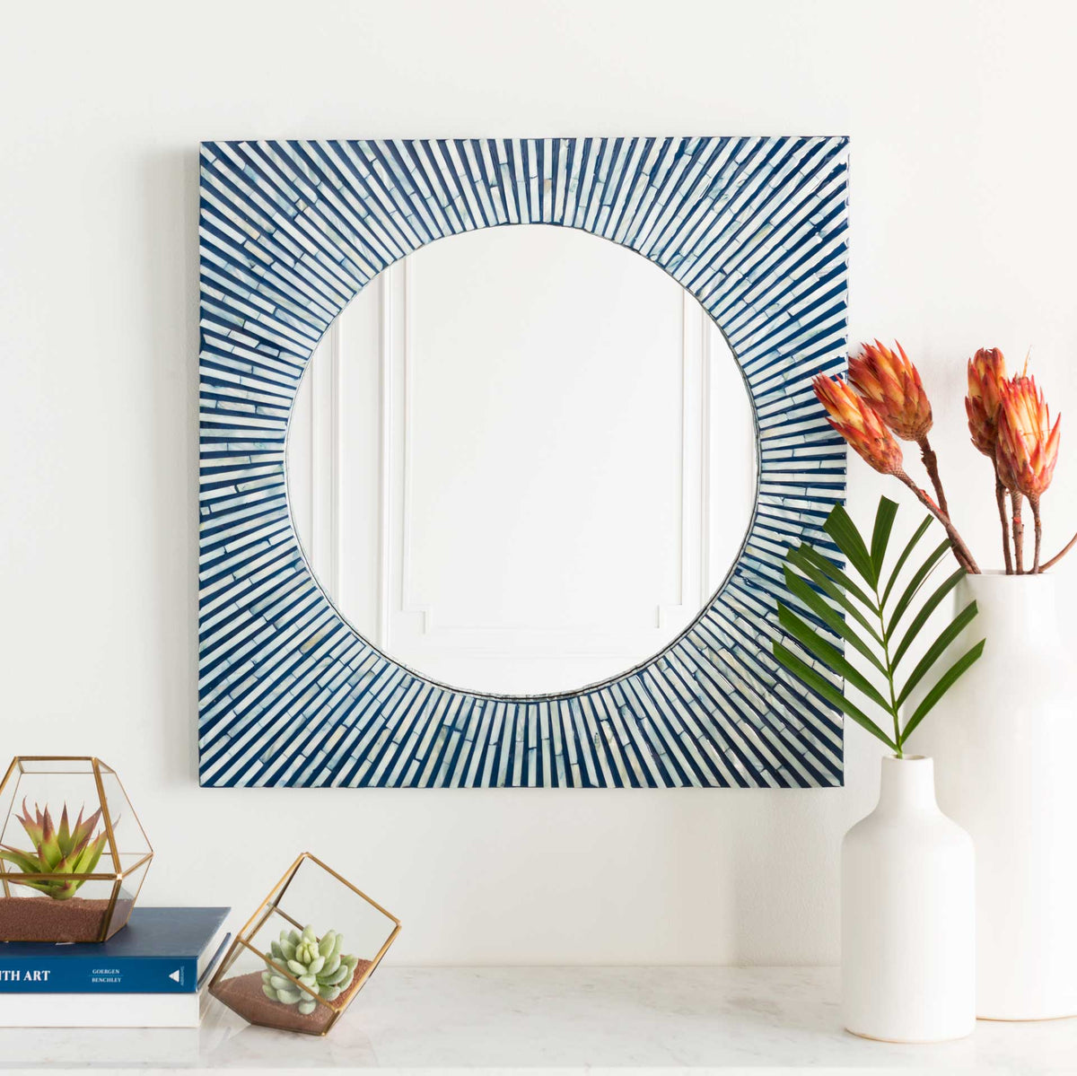 Averi Mirror Blue/Ivory