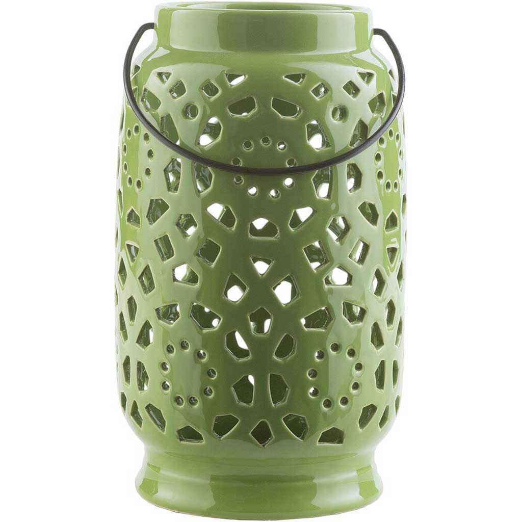 Avery Ceramic Lantern Lime