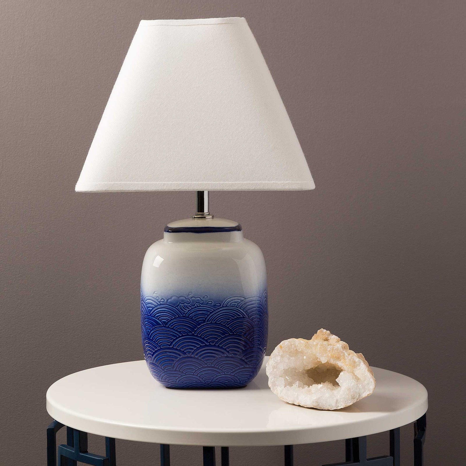 Azalea Table Lamp Navy/White