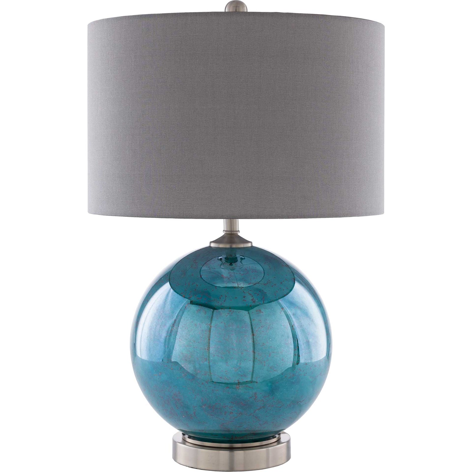Azariah Table Lamp Charcoal/Emerald/White