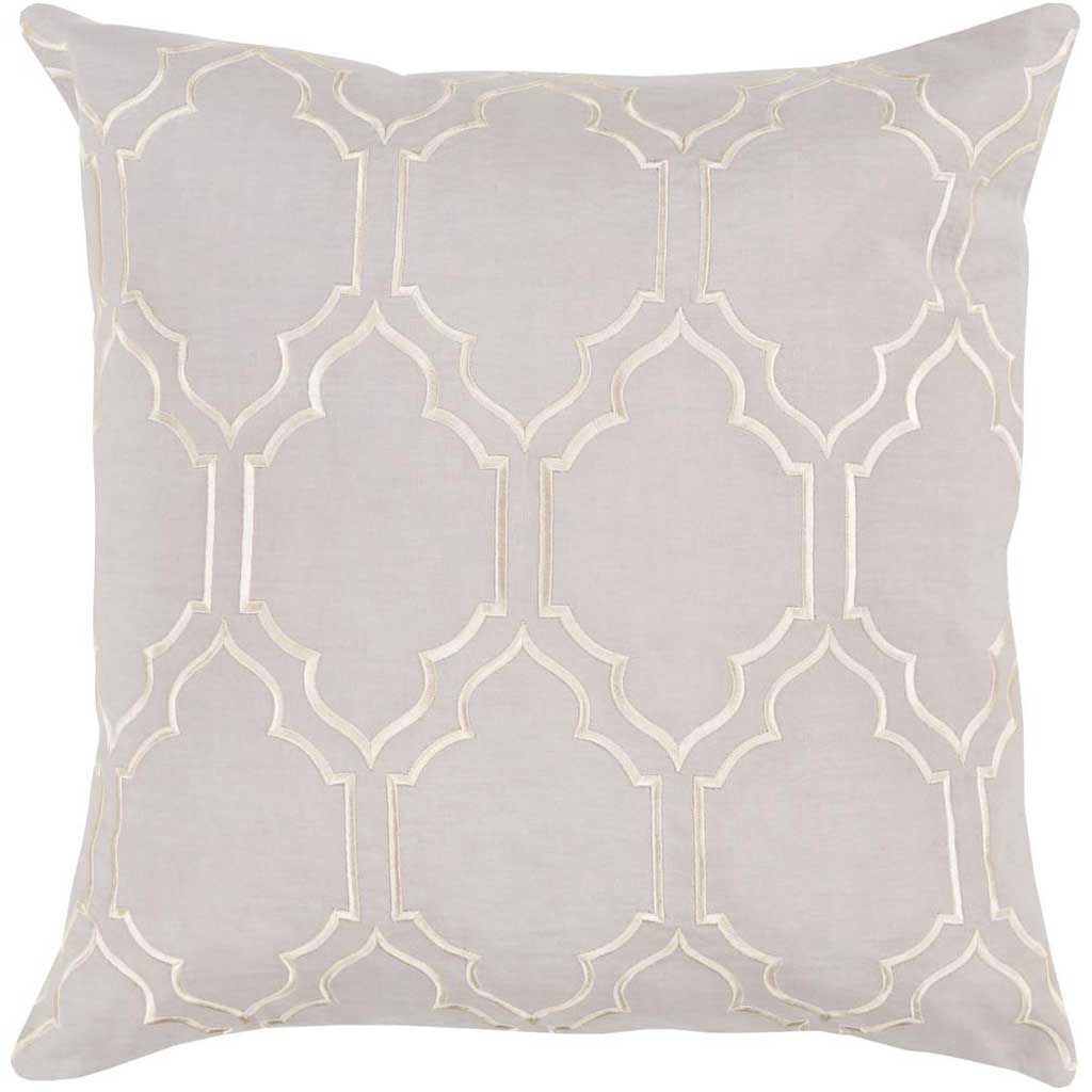 Skyline Trellis Light Gray/Beige Pillow