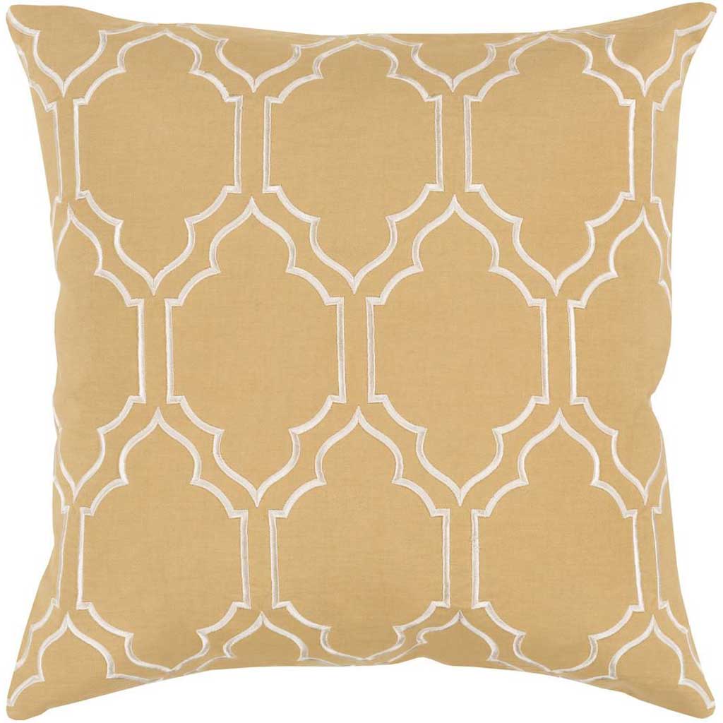 Skyline Trellis Gold/Beige Pillow