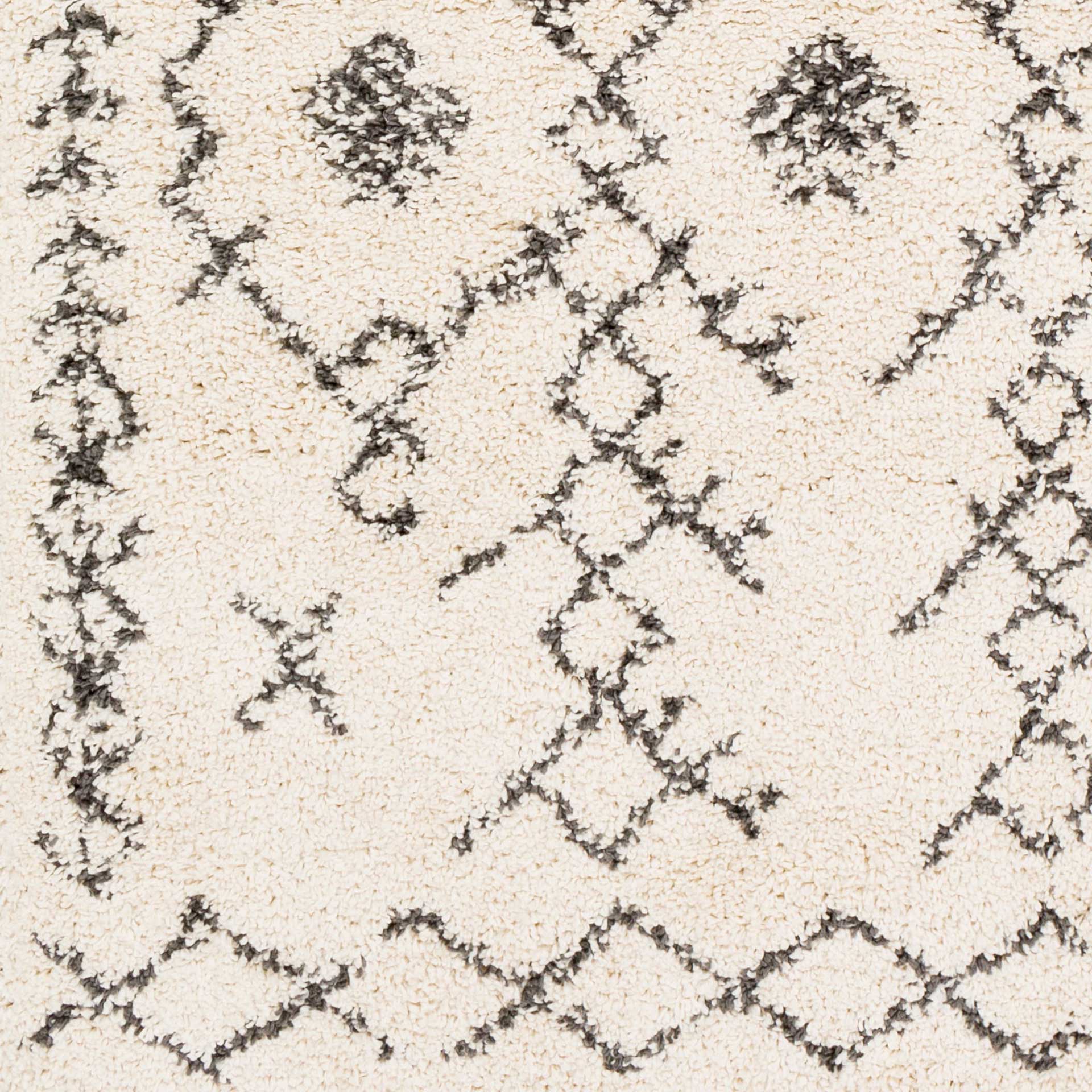 Berber Shag Charcoal/Beige Area Rug