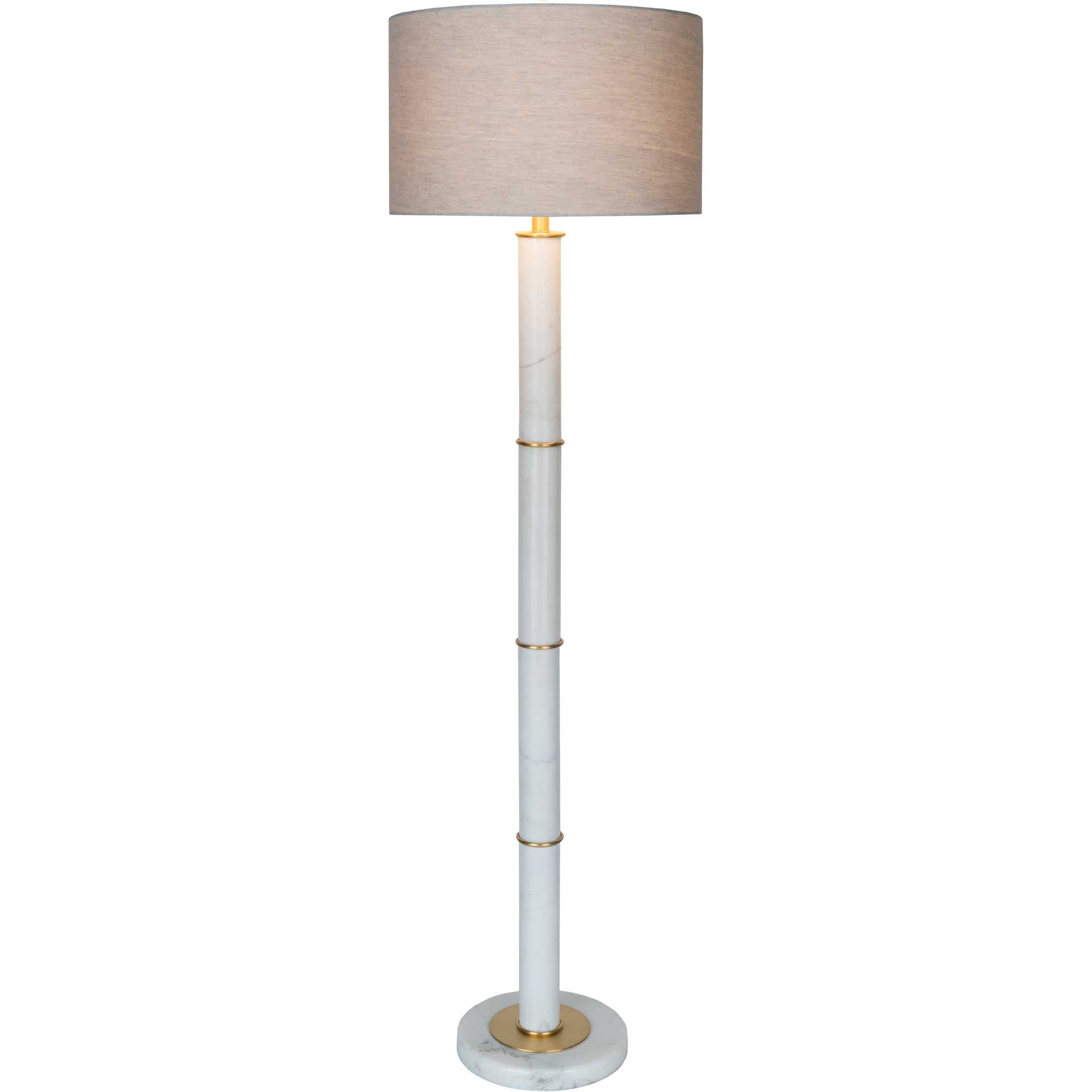 Brentley Floor Lamp Medium Gray/White/Beige