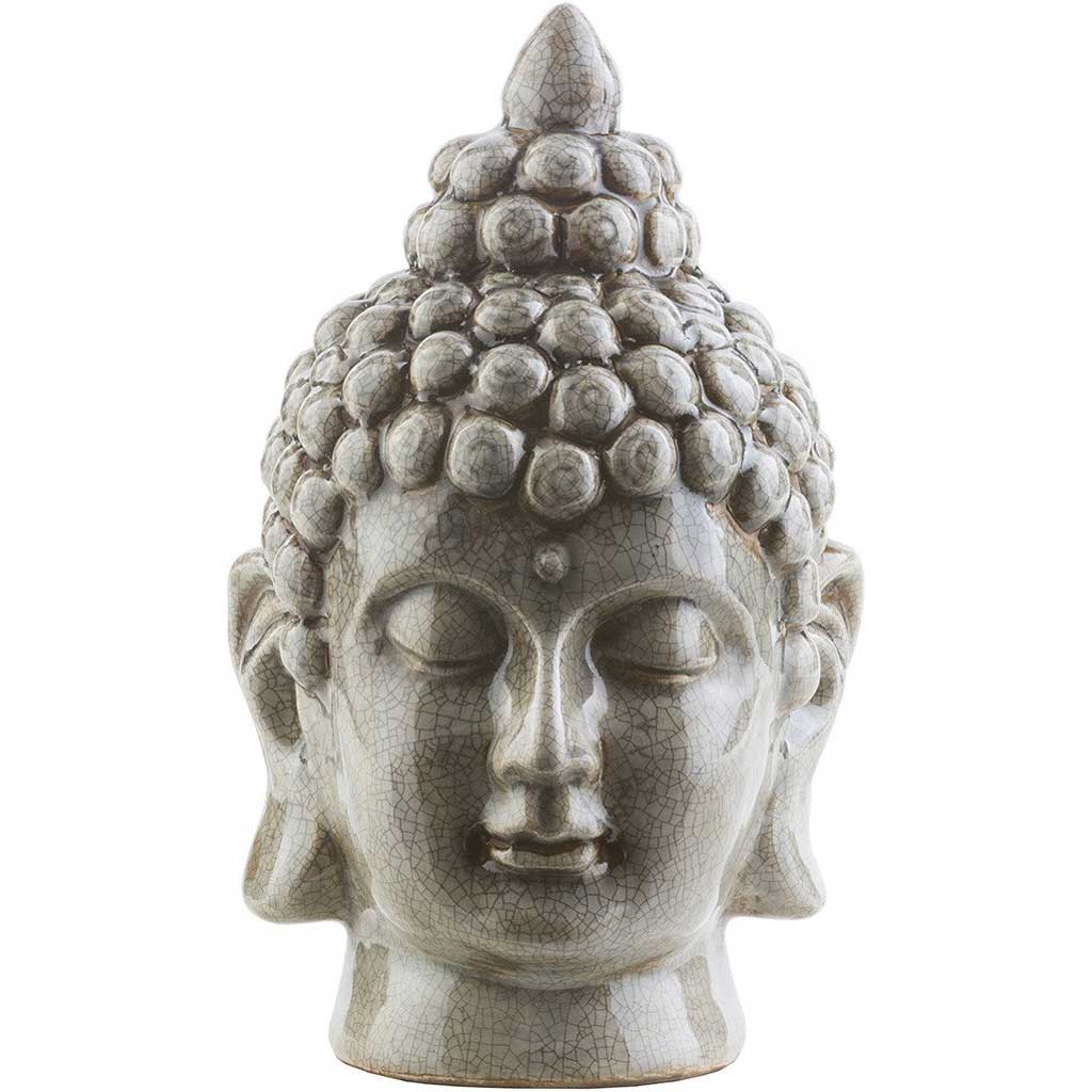 Ceramic Buddha Light Gray Medium