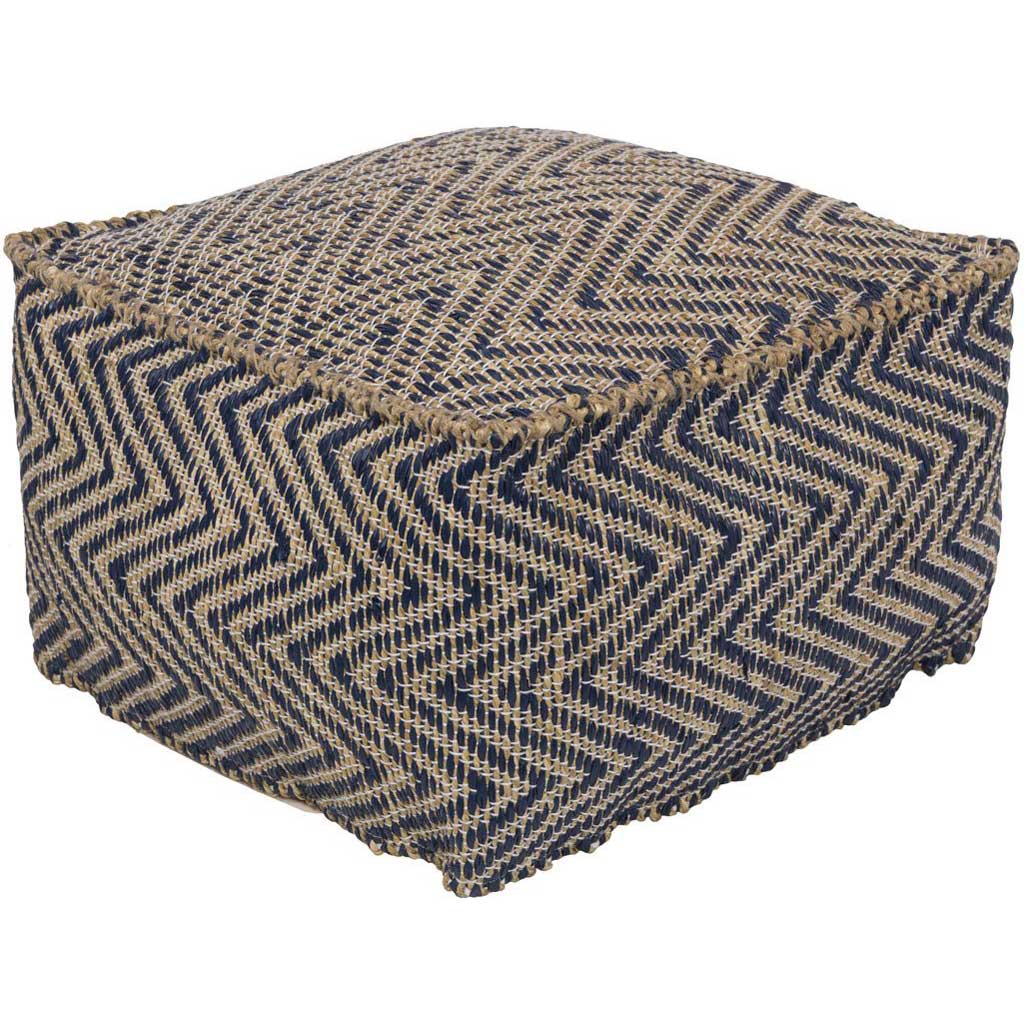 Bodega Cube Navy/Khaki Pouf