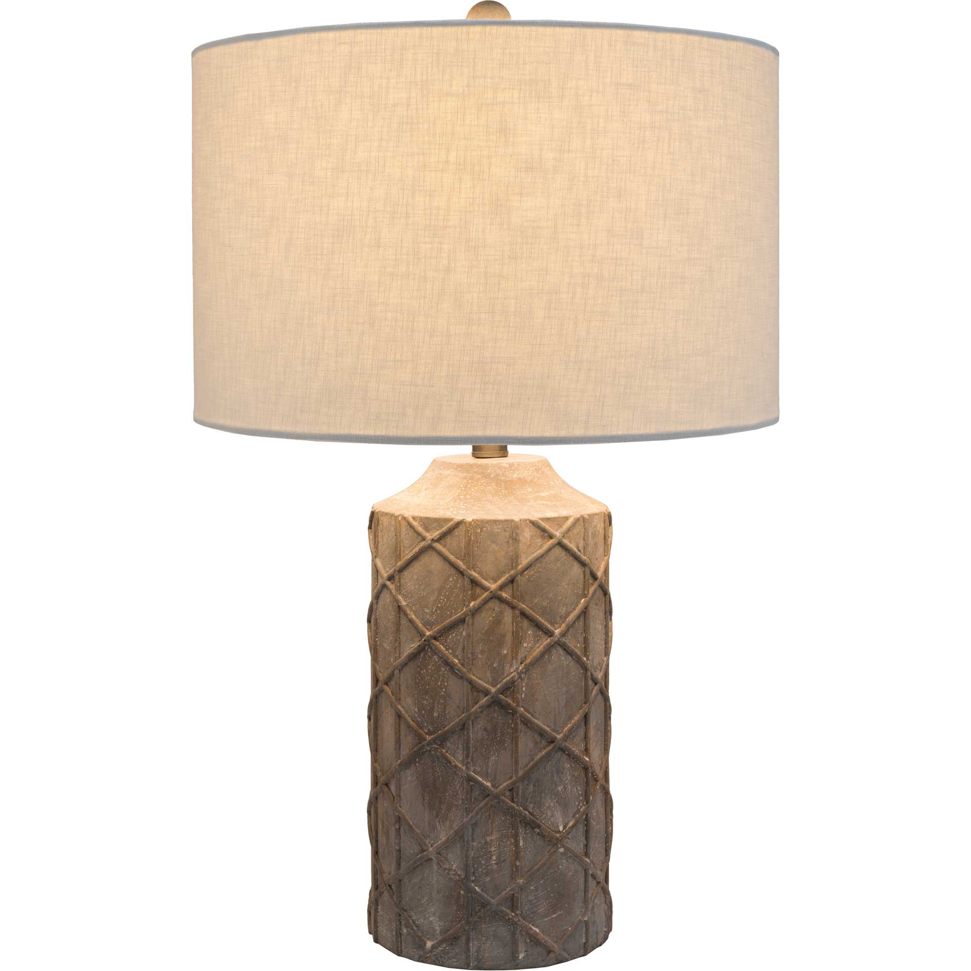 Braxton Table Lamp Camel/Ivory/Taupe