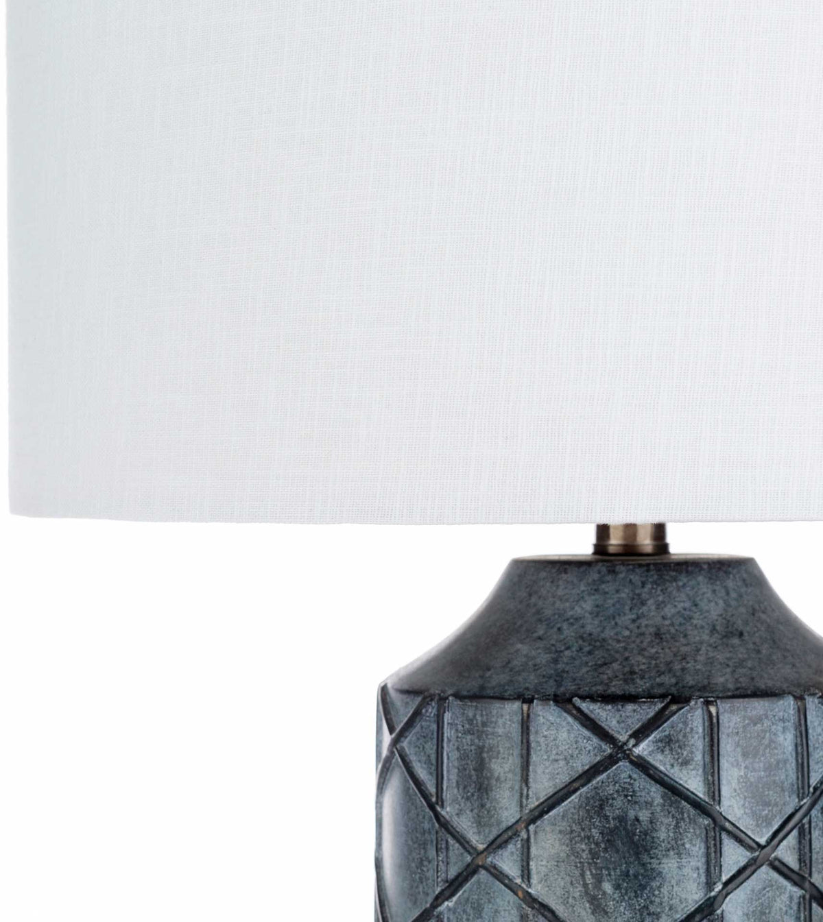 Braxton Table Lamp Charcoal/White/Slate Gray