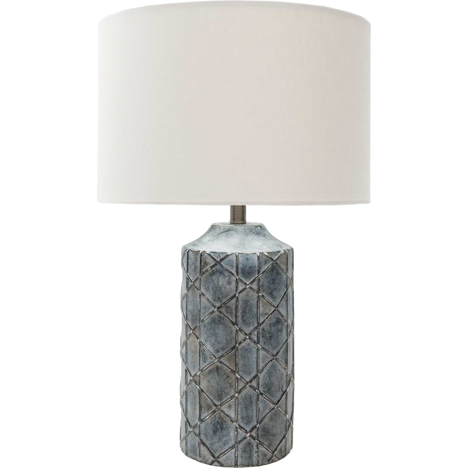 Braxton Table Lamp Charcoal/White/Slate Gray