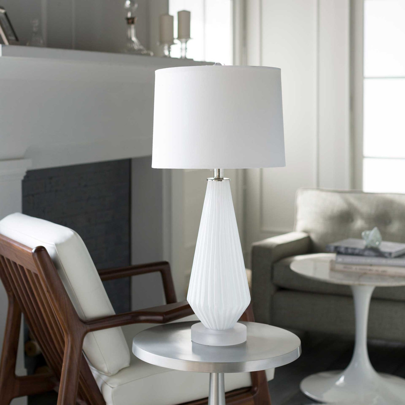 Brock Table Lamp White