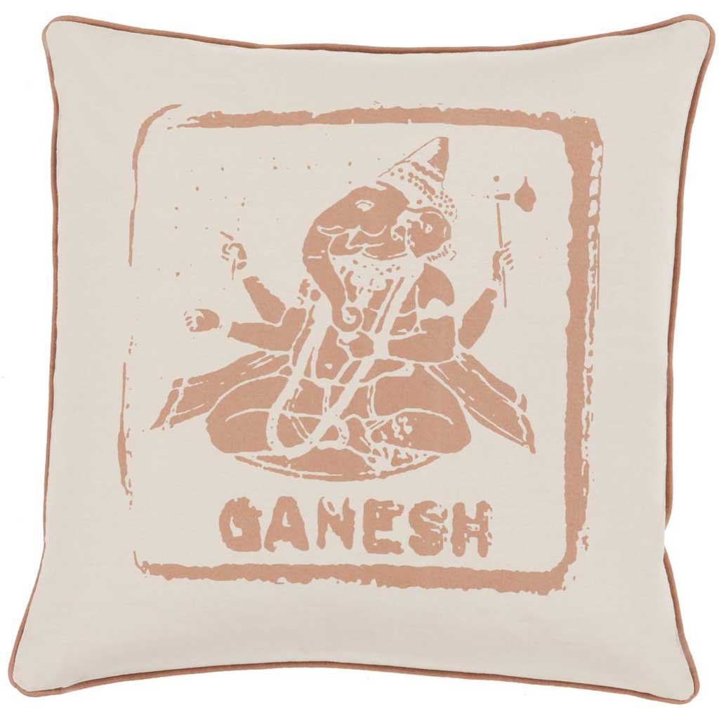 Ganesh Tan/Beige Pillow
