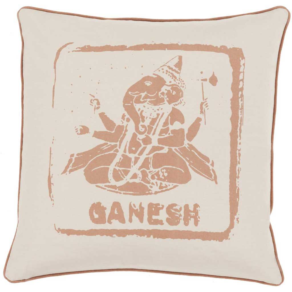 Ganesh Tan/Beige Pillow
