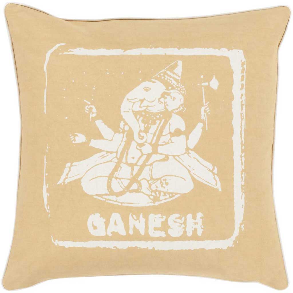 Ganesh Gold/Ivory Pillow