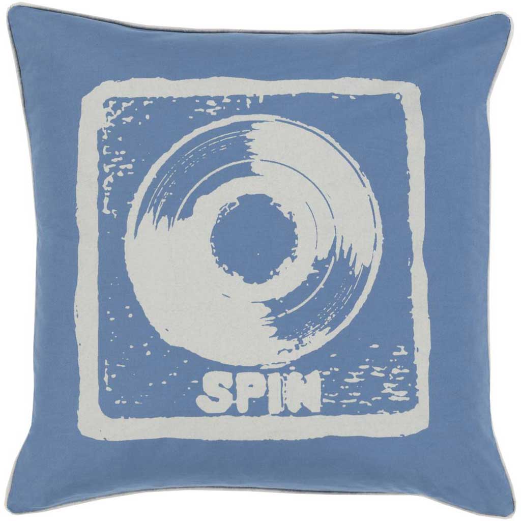 Spin Cobalt/Beige Pillow