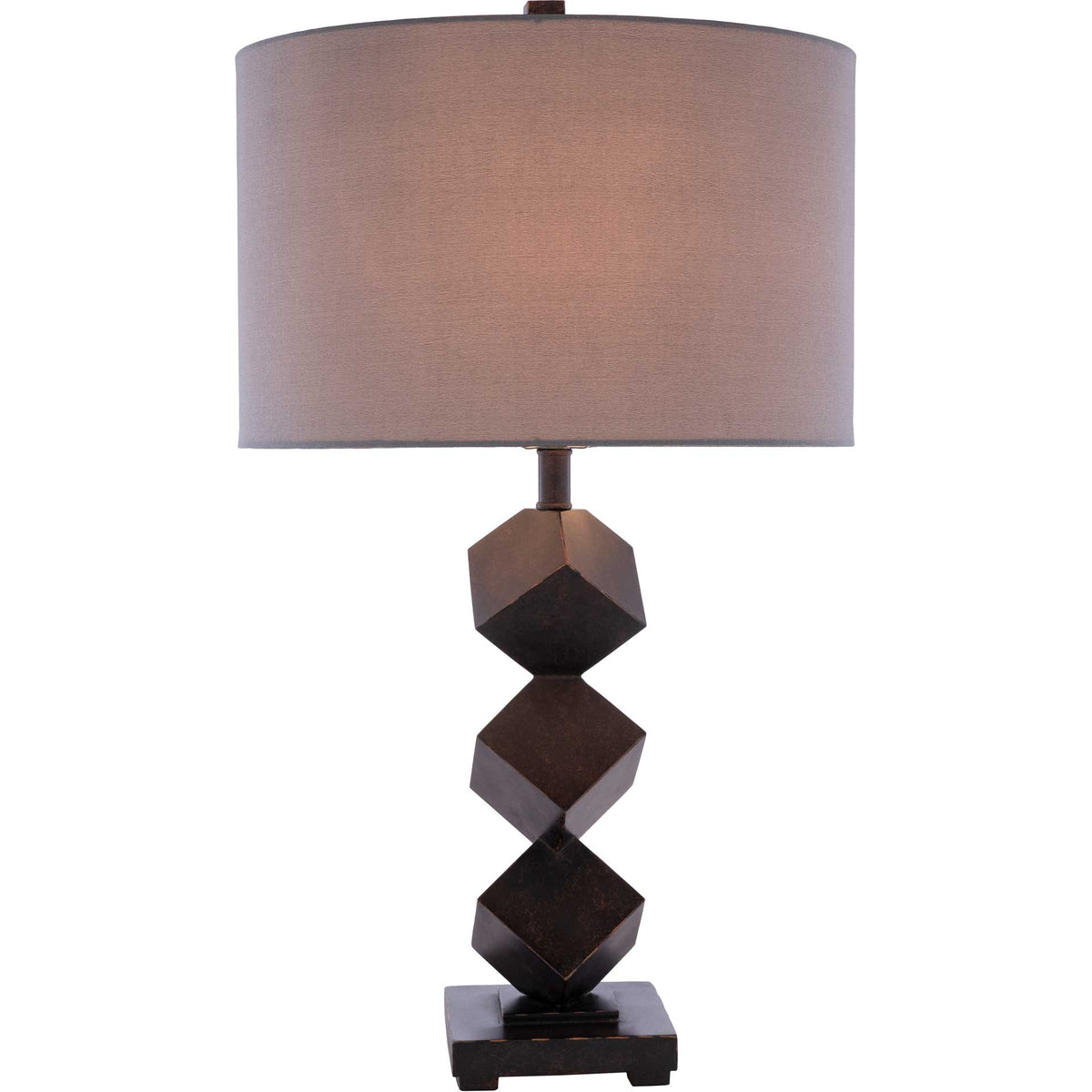 Baker Table Lamp Charcoal/Dark Brown/White
