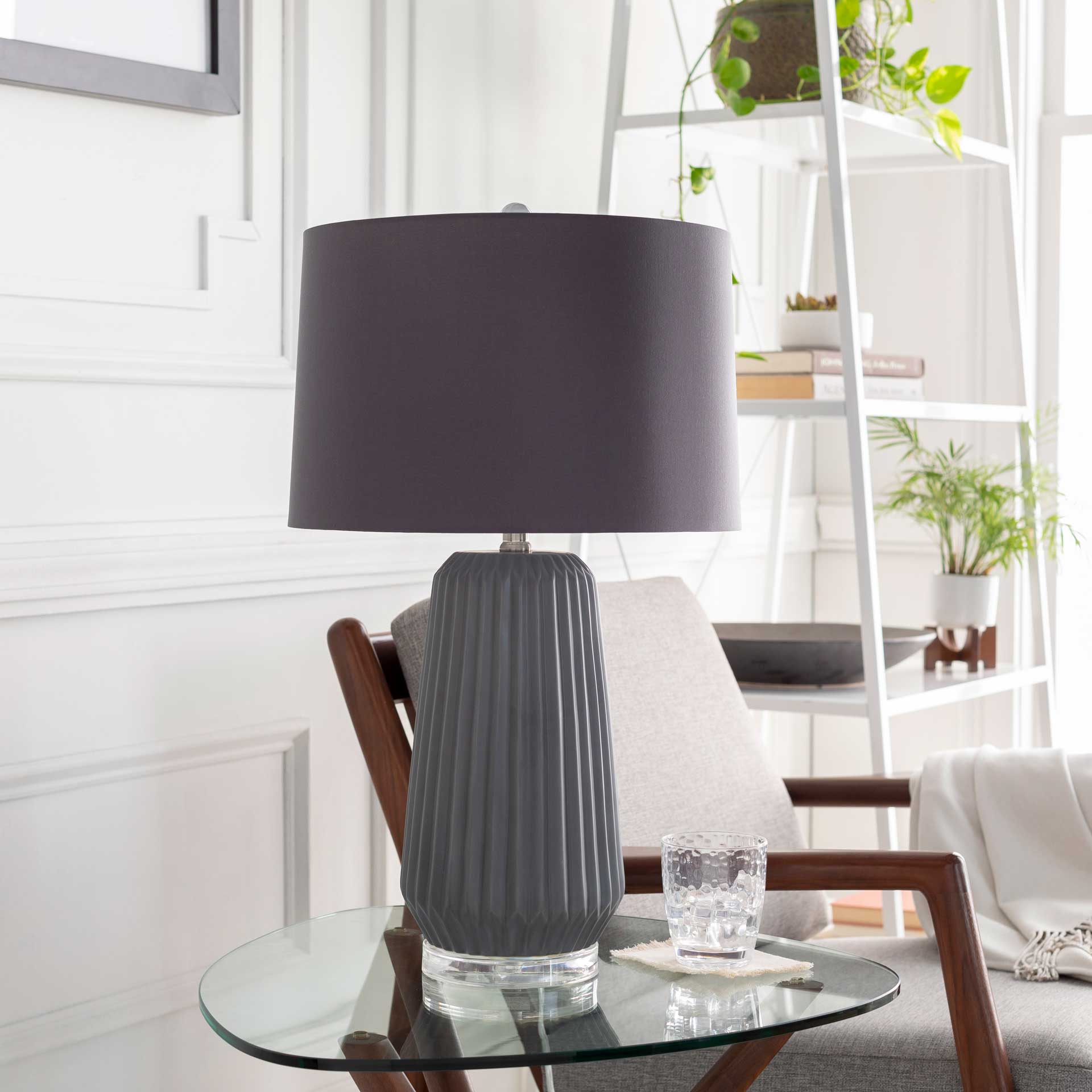 Brendan Table Lamp Charcoal/Navy/Gray