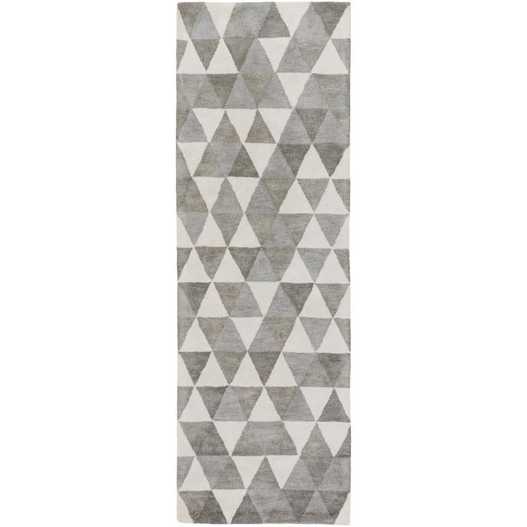 Brilliance Light Gray/Charcoal/Gray Runner Rug
