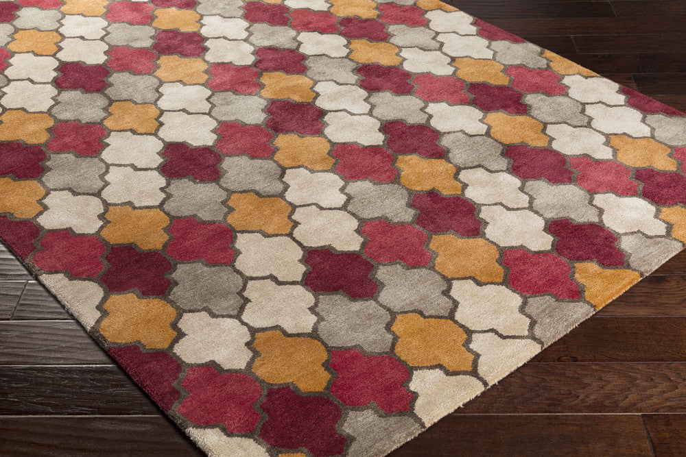 Brilliance Cherry/Burgundy/Tan Area Rug
