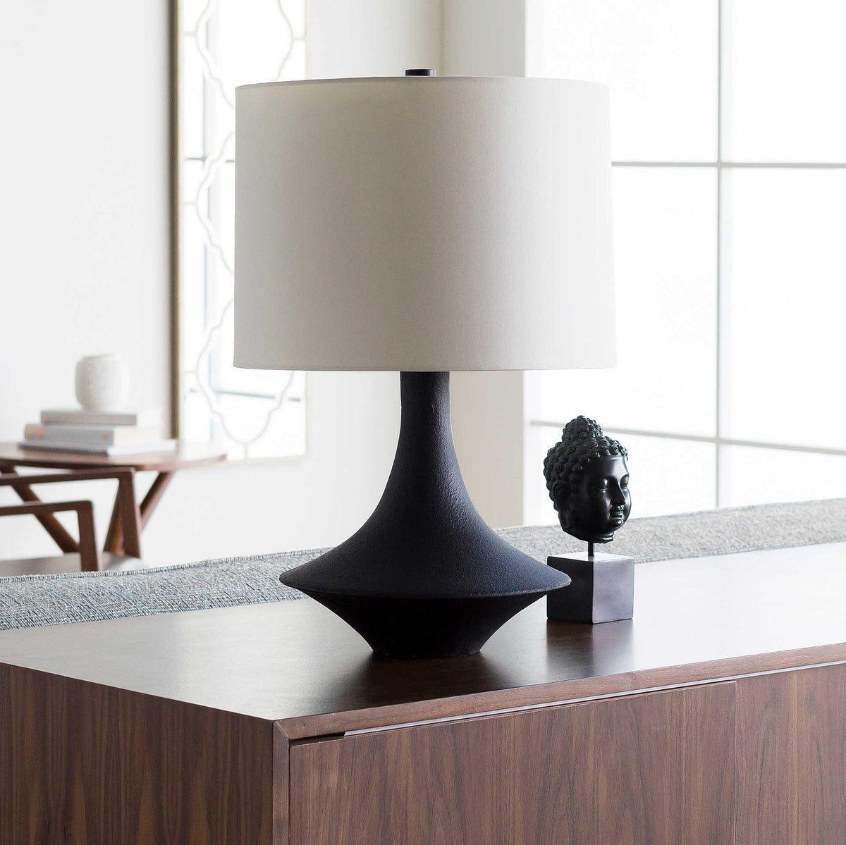 Brennan Table Lamp Black/White