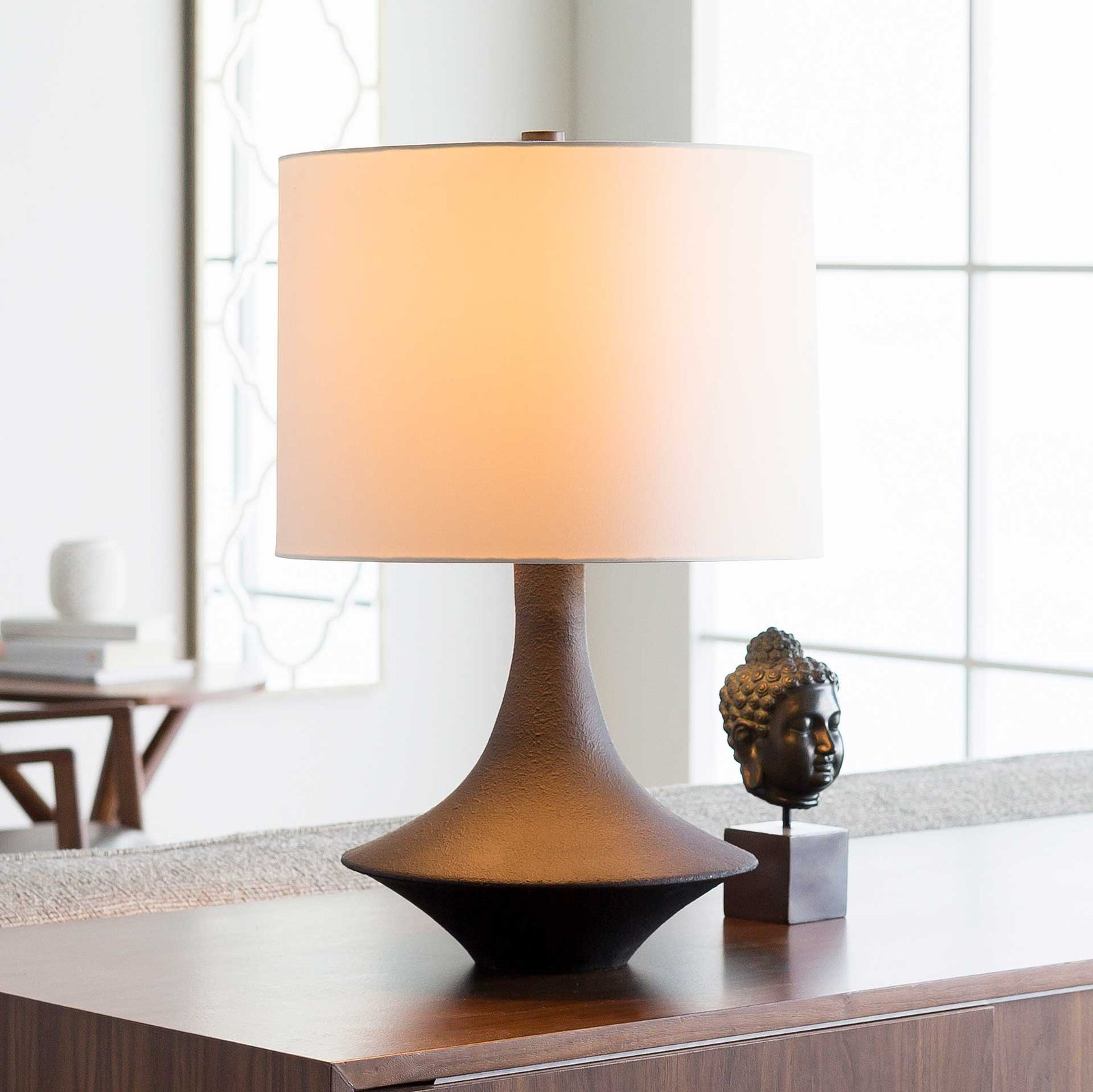 Brennan Table Lamp Black/White