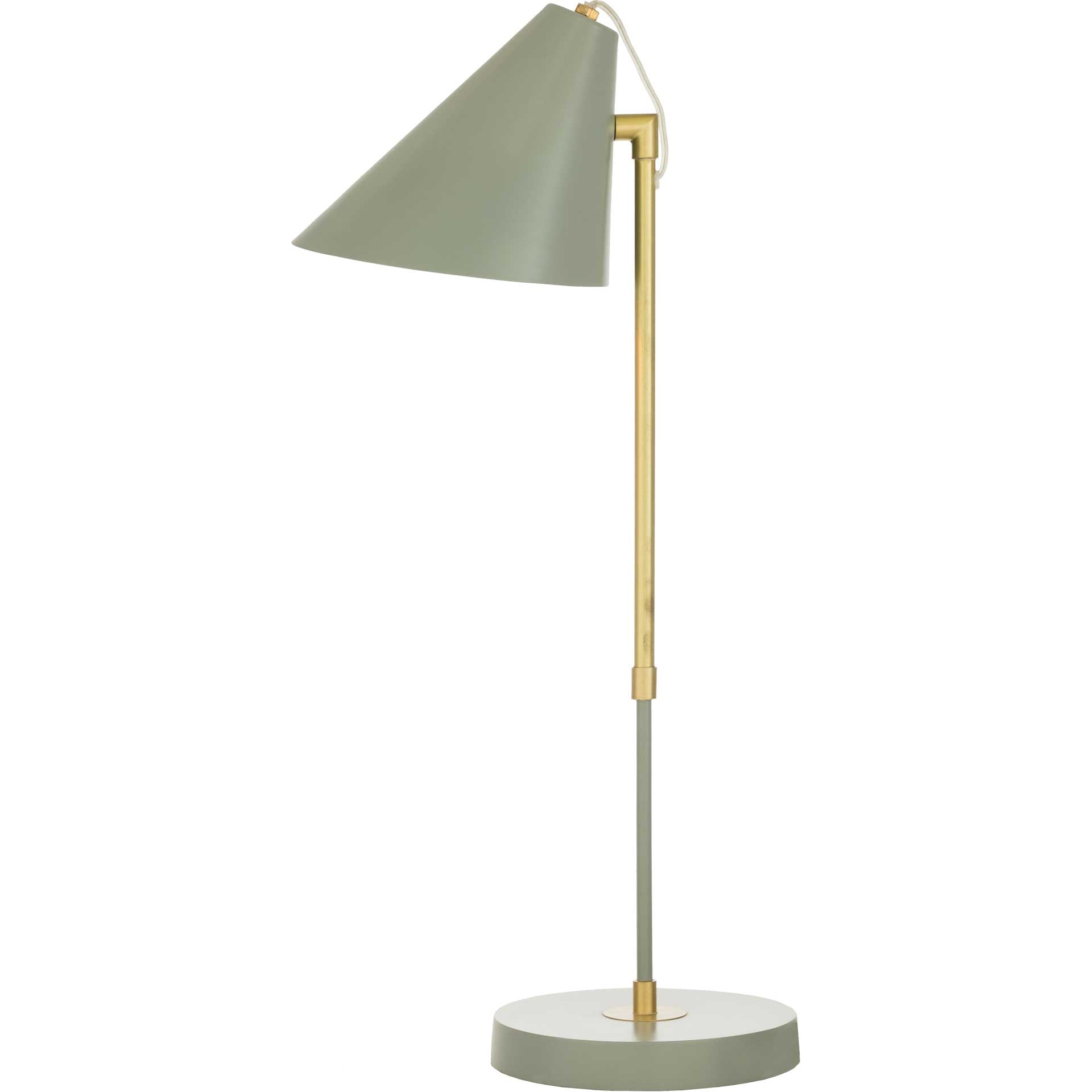 Benson Table Lamp Medium Gray/Gray/Brass