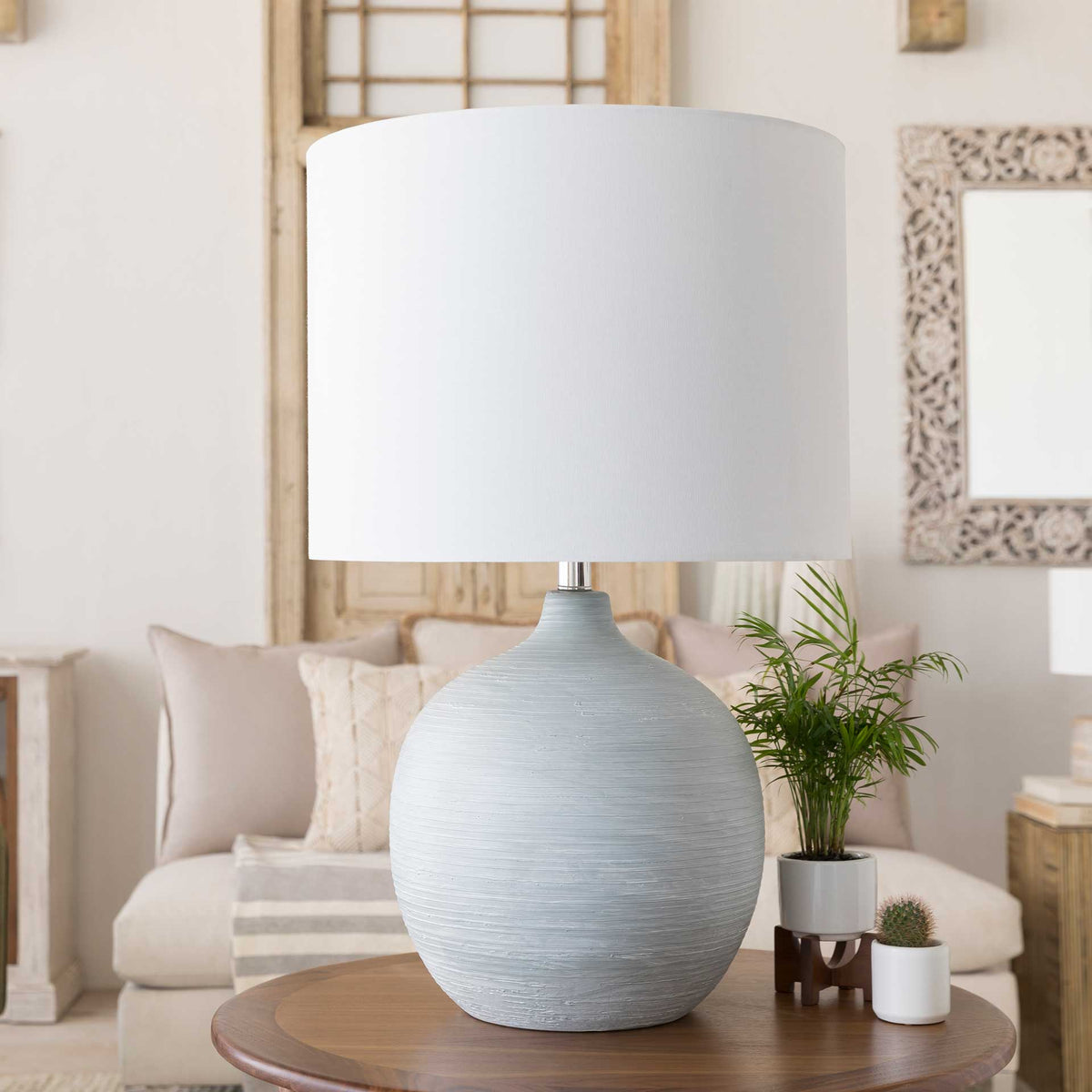 Bruno Table Lamp Light Gray/White/Gray