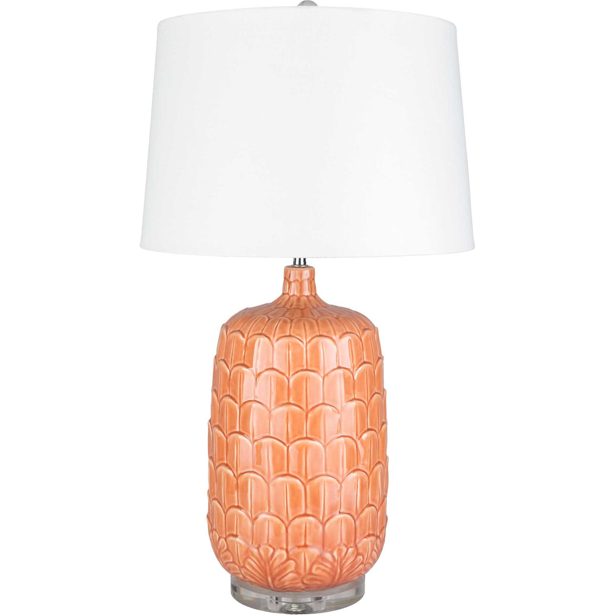 Brian Table Lamp Bright Orange/White/Coral