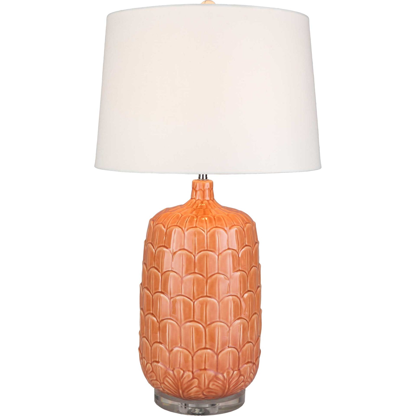 Brian Table Lamp Bright Orange/White/Coral