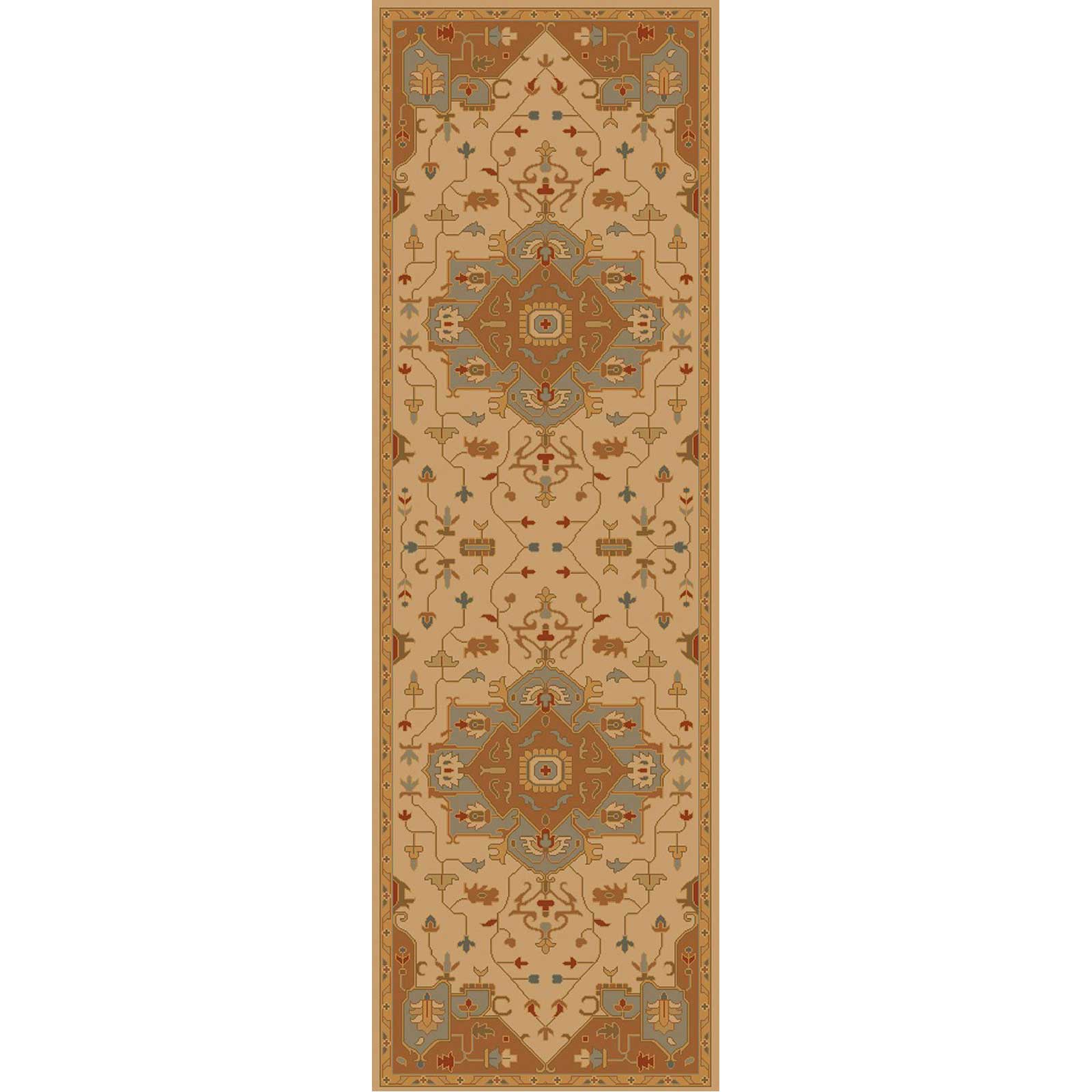 Caesar Gold/Mocha Runner Rug