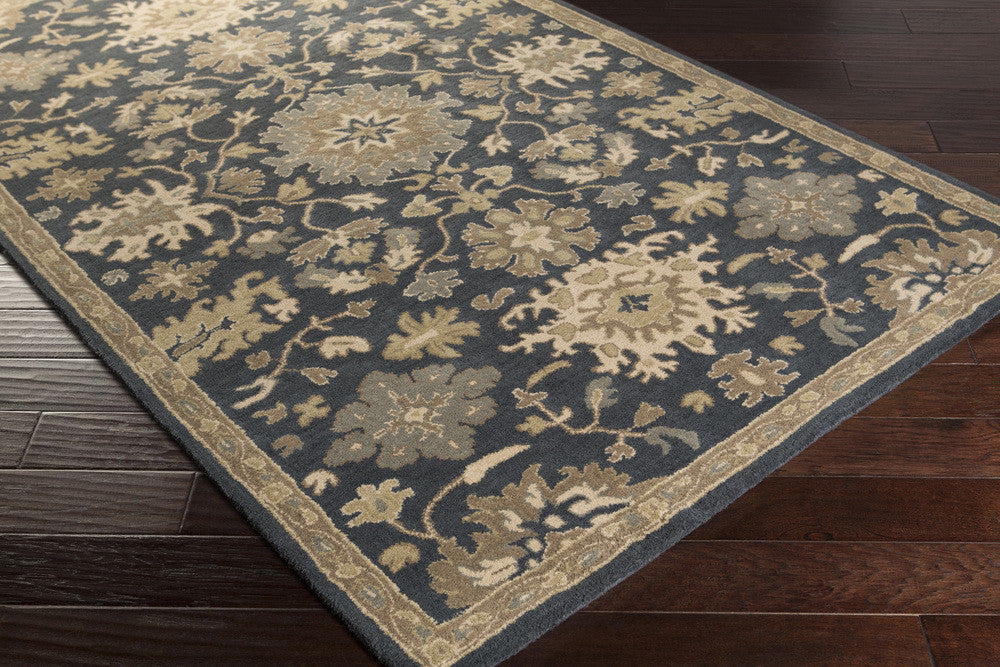 Caesar Navy/Taupe Area Rug