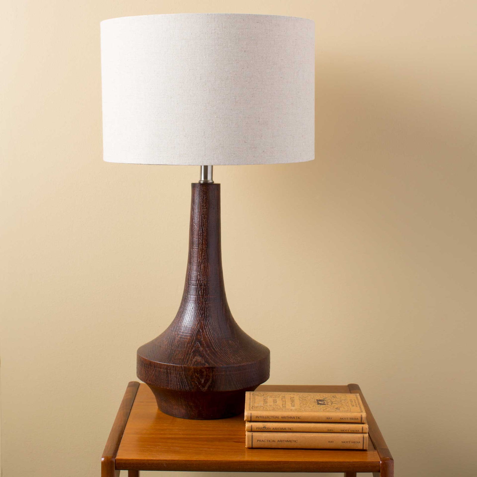 Callum Table Lamp Ivory/Dark Brown/Beige