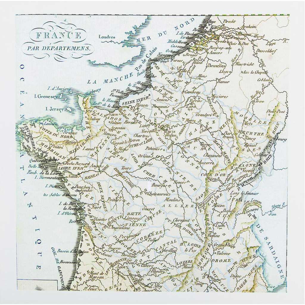 Map Of France Wall Art