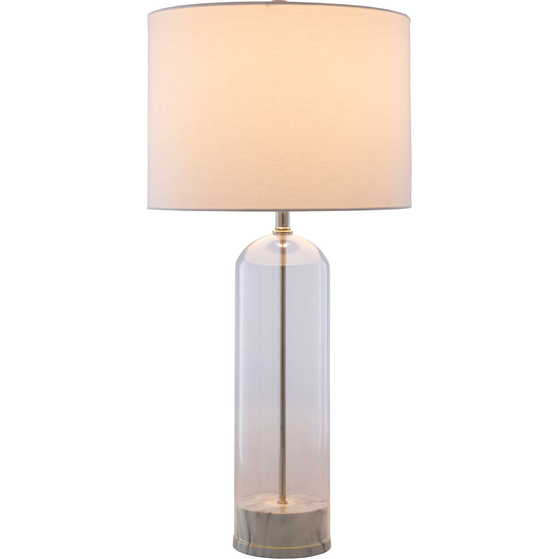 Carlos Table Lamp White/Light Gray
