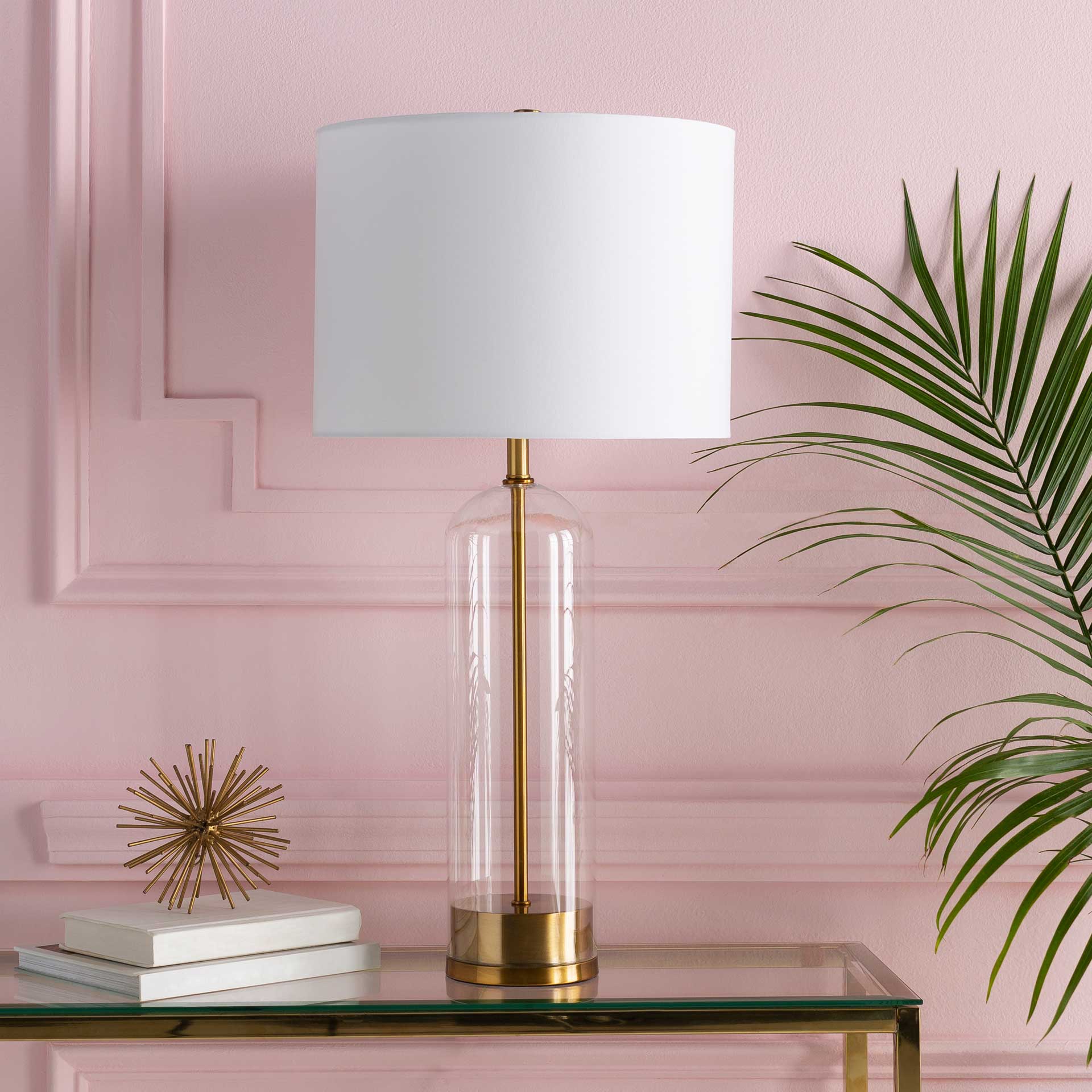 Carlos Table Lamp White/Gold