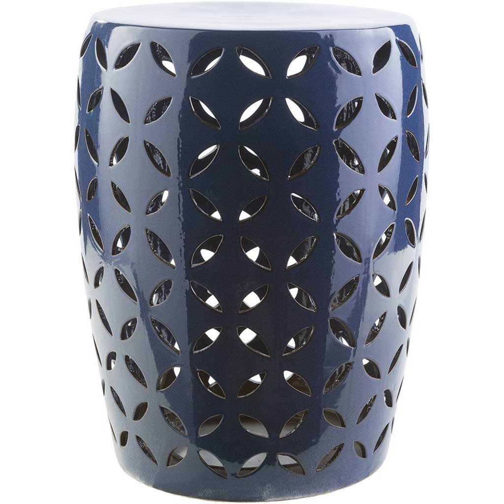 Chantilly Ceramic Stool Cobalt Medium