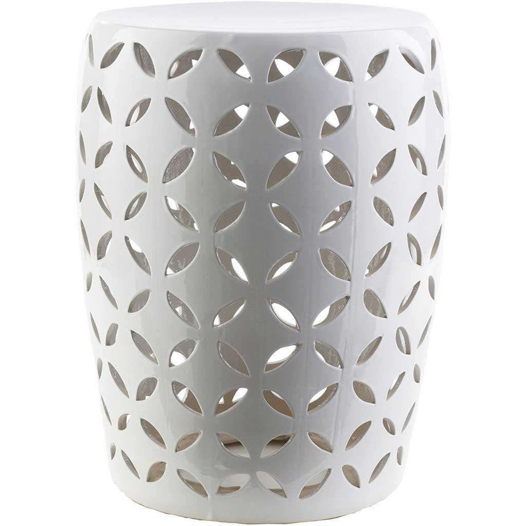 Chantilly Ceramic Stool Ivory Medium