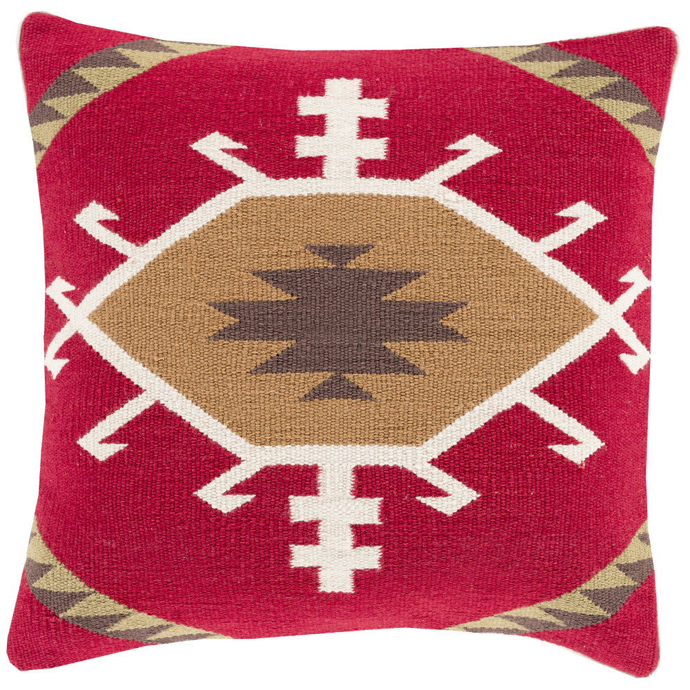 Taken with Tribal Cherry/Gold Pillow