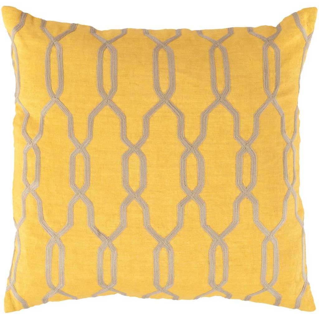 Glamorous Geometric Sunflower/Beige Pillow